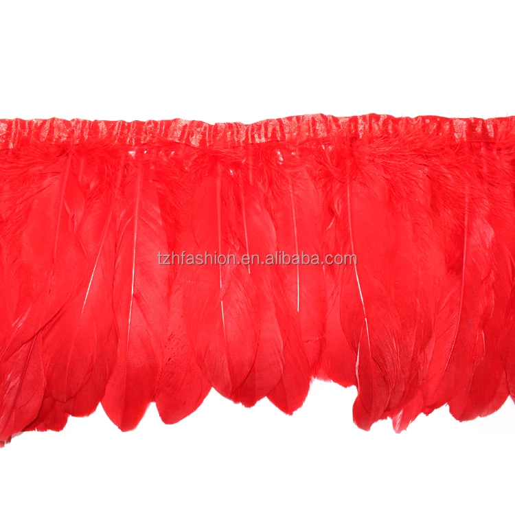 Factory Stock Goose Nagoire And Satinettes Feather Trim For Brazilian Carnival Decorations