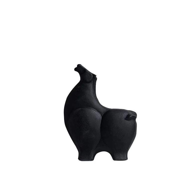 Modern Frosted Home Decor Horse Decoration Luxury Ceramic Horse Ornament
