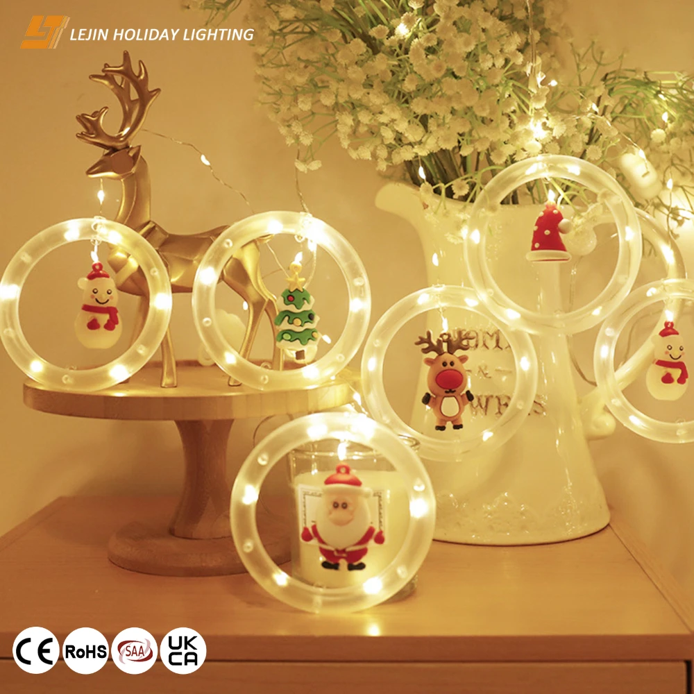 Factory wholesale Circular curtain light Christmas fairy lights for outdoor decoration