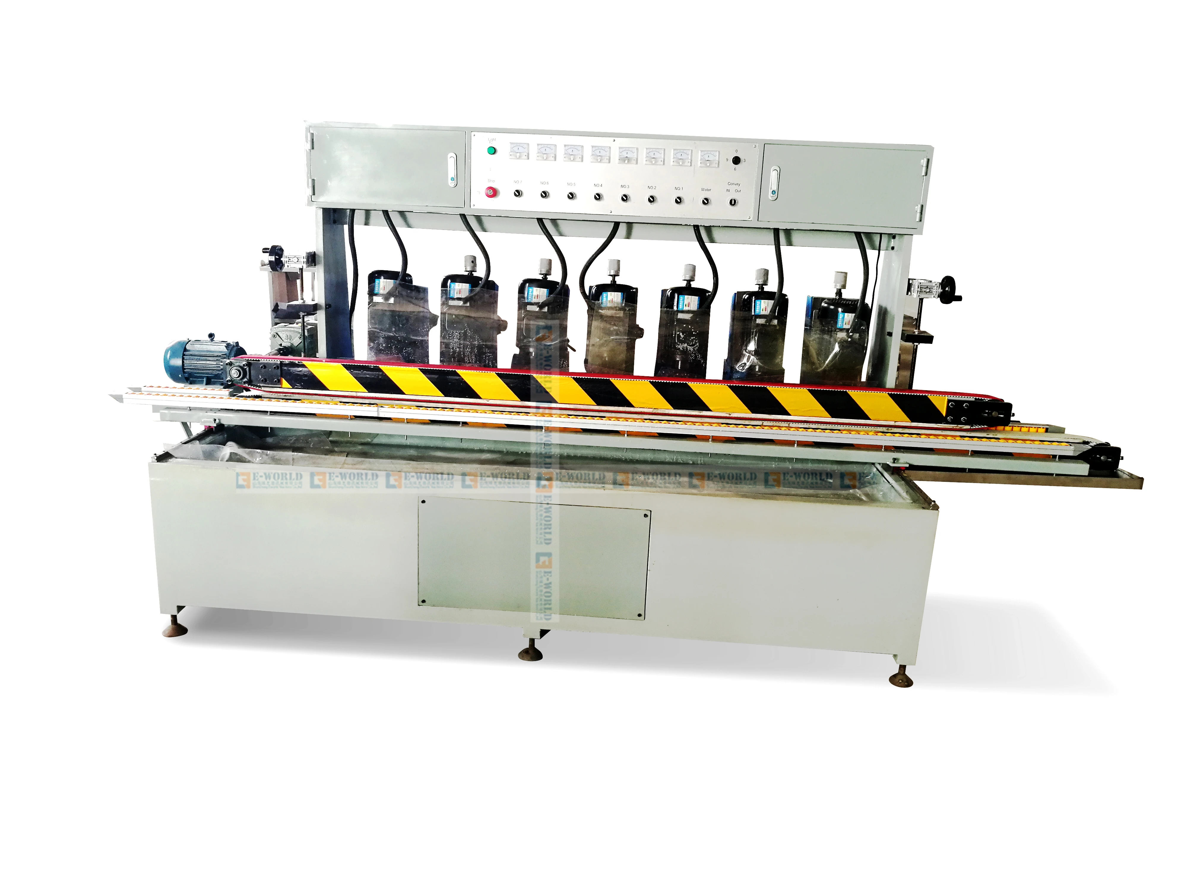 7 Motor Multi Function Horizontal Glass Edging Polishing Machine To Make Beveling Round Straight Line Edge