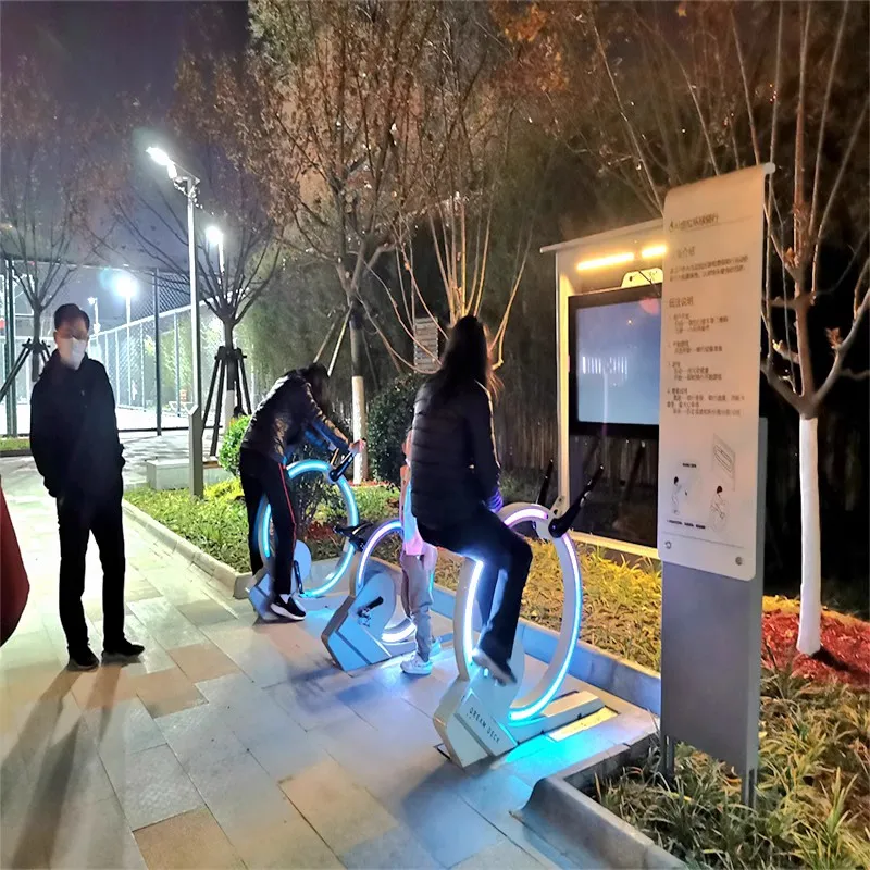 Coin Operated Games Factlity Spray Park Dynamic Pedal Interactive Power Generation Bicycle Fountain Bike