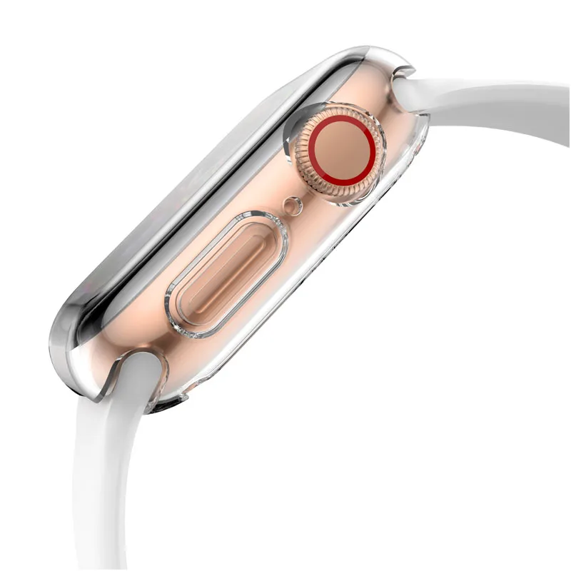  Прозрачный силиконовый защитный чехол для Apple Watch Series 5 4 3 2 1 44