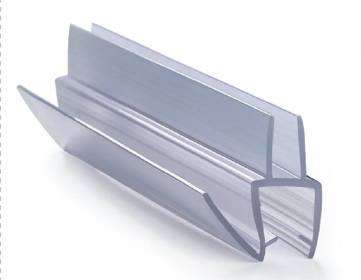 Door and Window accessories  Bath room bottom seal  W type  Pvc Clear easy stalled
