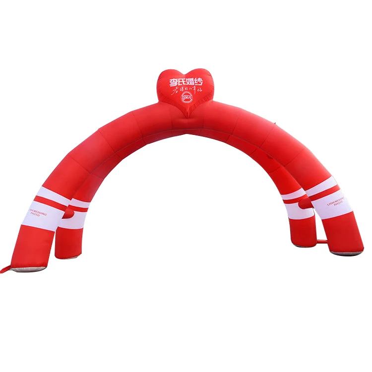 Outdoor Waterproof Heart Shape Advertising Dome Outdoor Entrance Inflatable Wedding Arches