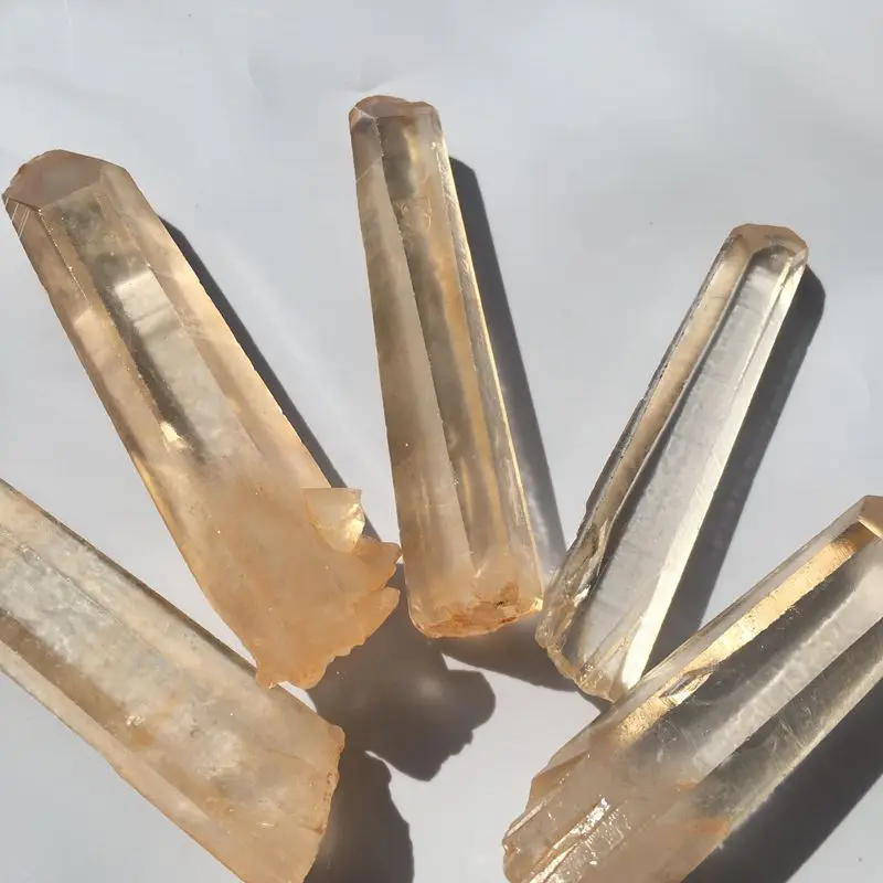 Natural raw healing quartz crystal terminated point clear quartz point Lemurian Seed rough crystal point
