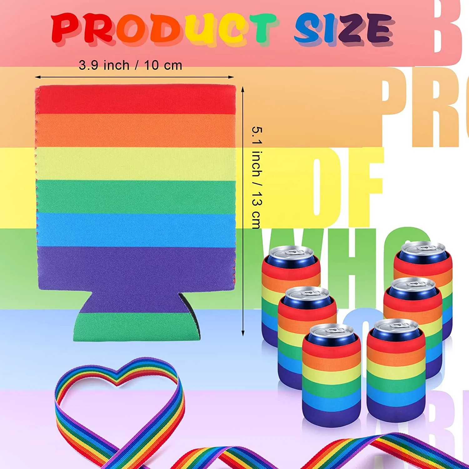 Sublimation Blank DIY Neoprene Tube 300ml Beer Can Coozies Slim Can cooler Covers