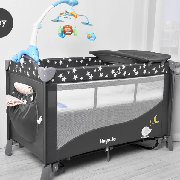 High quality baby play pen safety baby game yard with net fabric