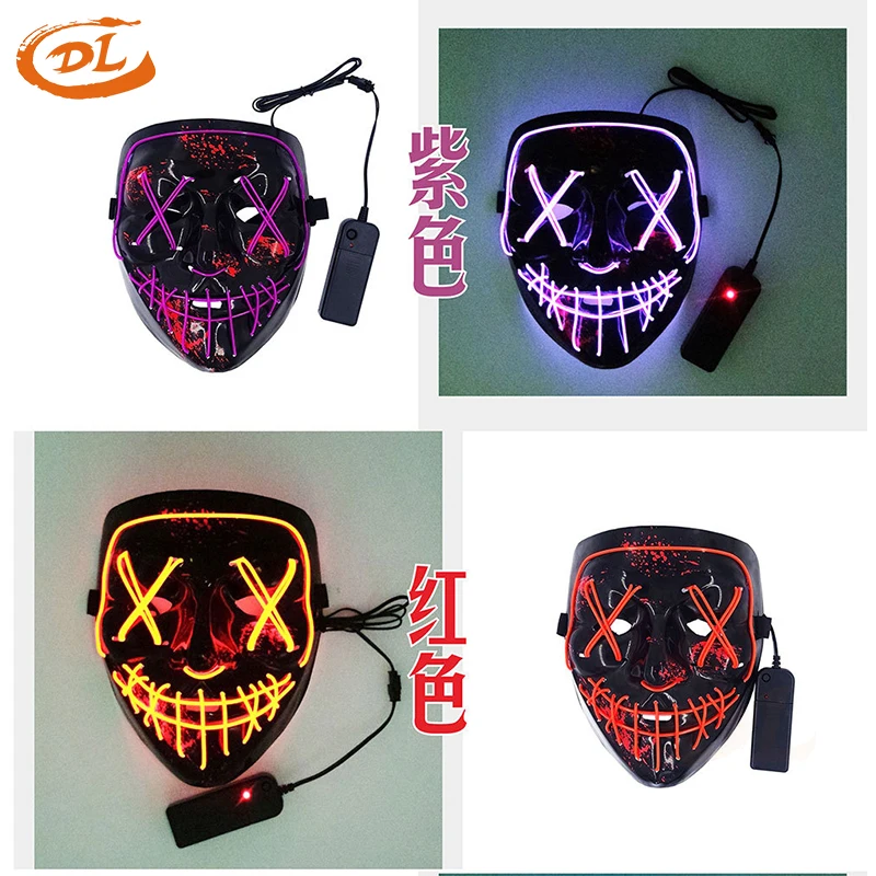 led flashing face mask led face mask halloween