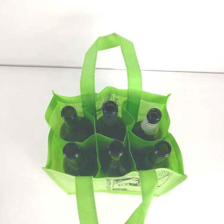 Lovely design for 6 beer bottle carrier bag non woven wine bag