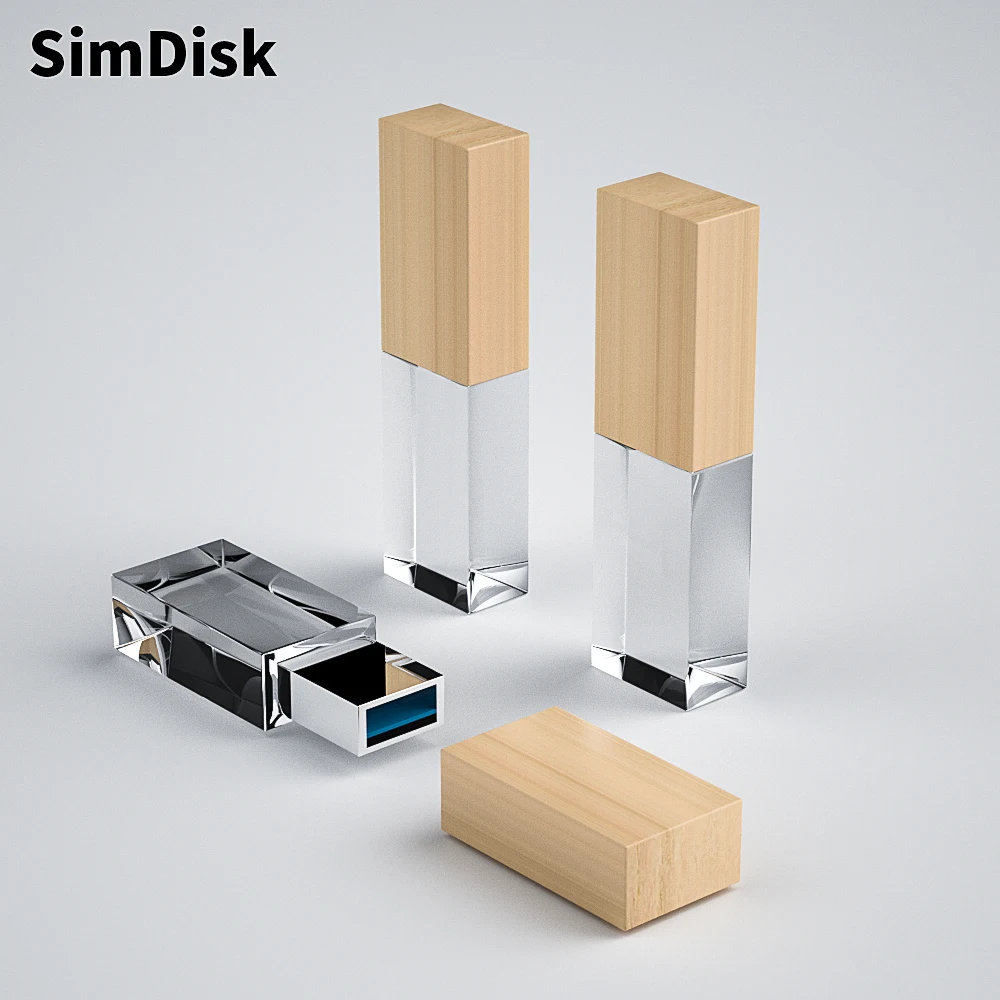 SimDisk 16GB 32GB 64GB 128GB Factory Direct sale Wedding gift USB Wood Grain Flash Drive Fashion Memory card USB3.0 Flash Drive