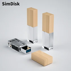 SimDisk 16GB 32GB 64GB 128GB Factory Direct sale Wedding gift USB Wood Grain Flash Drive Fashion Memory card USB3.0 Flash Drive