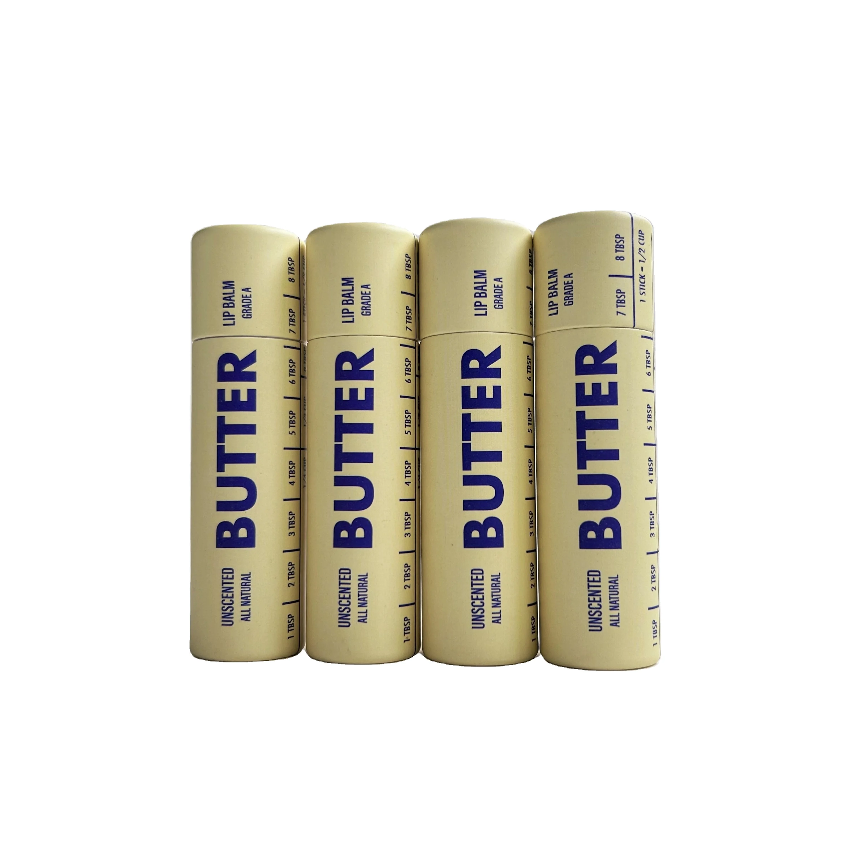 Biodegradable zero waste empty cardboard push up deodorant paper lip balm tube kraft containers for cosmetics