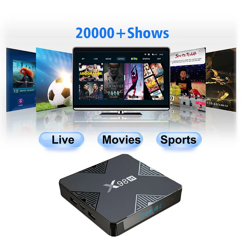 X98H Amlogic S905W2 TV Box Android 11 Dual Band WIFI 100LAN 4K TV Box 4GB 32GB Android TV BOX