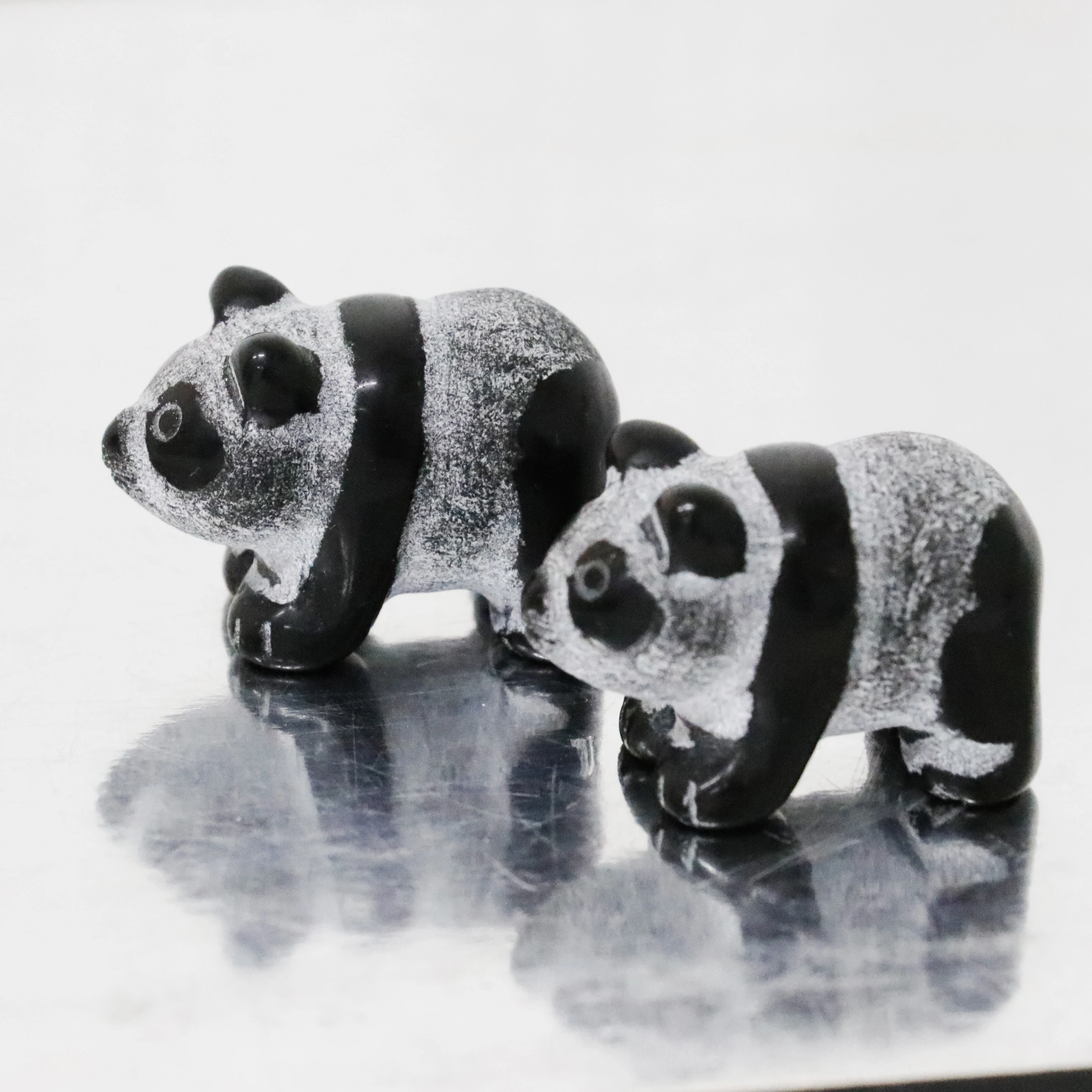 Natural healing stone crystal carved animal giant panda as a gift