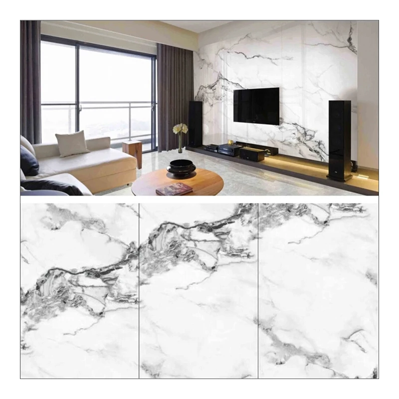 Multiple Style HD Marble Texture SPC Stone Plastic Composite Marble Wall Panel & Board / PVC UV Marble Sheet