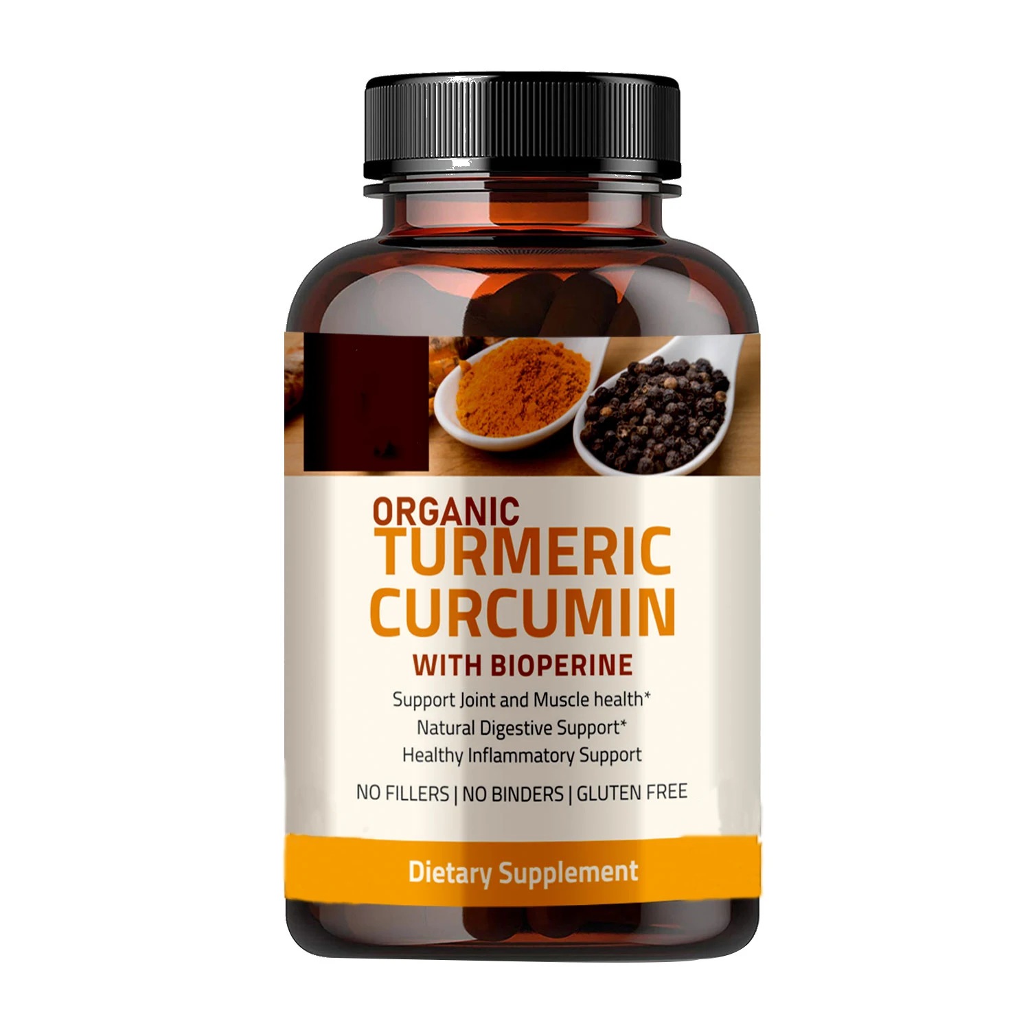 Turmeric Curcumin Capsules and Black Pepper Extract