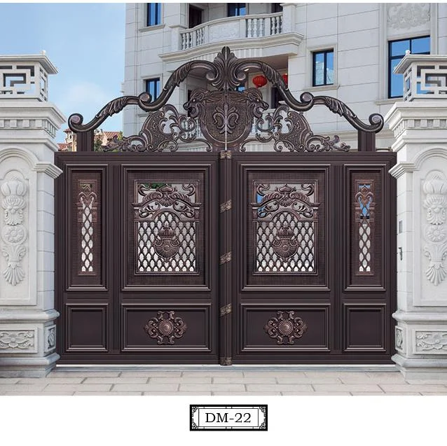 Factory direct price luxury suspended folding gate aluminum courtyard villa main gate customized wholesale hot sale