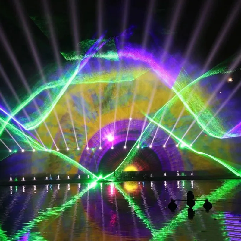 Large Water Curtain Screen Water Movie Projection Fountain Outdoor Hologram Water projection 3D