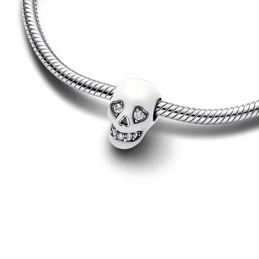 Silver skull styling Halloween series Wholesale Charm Pendant suitable for holiday gift bracelet necklace ladies jewelry making