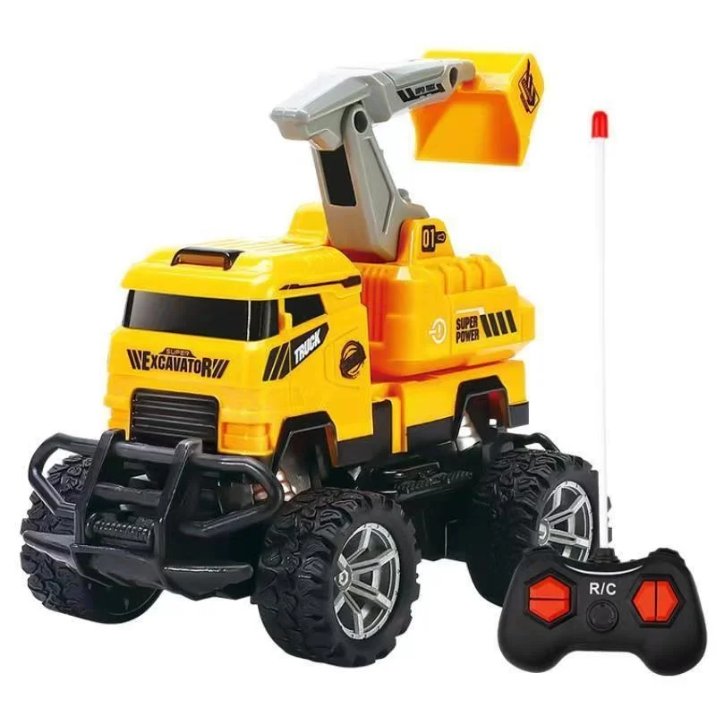 High Quality Electric Remote Control Digger Excavator Crane Kids Toys Toddler Car  Electric Toys For Boy Gift