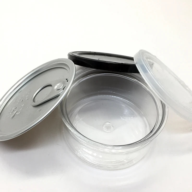 
Airtight Black Cover Aluminum Lids 3.5 g Food Packaging Tins Can Flower Packaging Tin Cans 