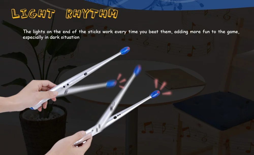 Creative Electronic Musical instrument toy musical digital drum stick air drumstick Toys for family party and early education