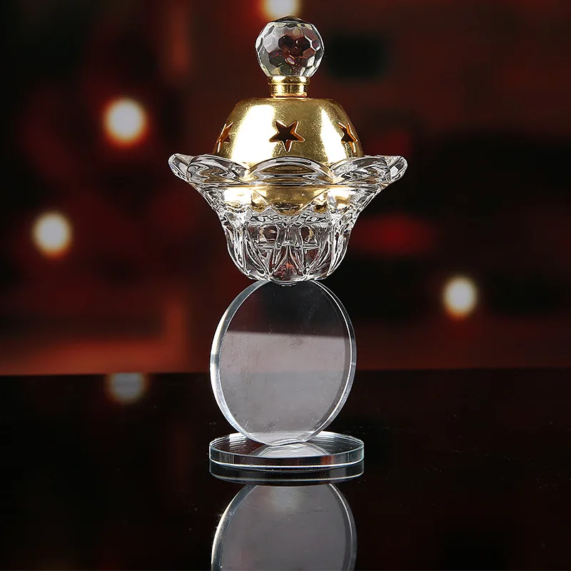 Wholesale Cheap Price Home Decorative Customized Logo Fragrance Crystal Glass Incense Oil Burner