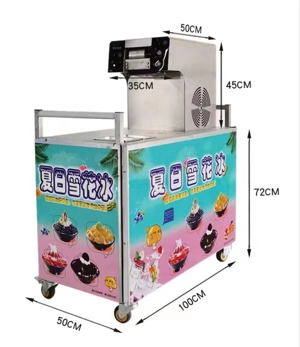 Top selling 1200w Portable Commercial Ice Milk Snow Machine snowflake ice machine
