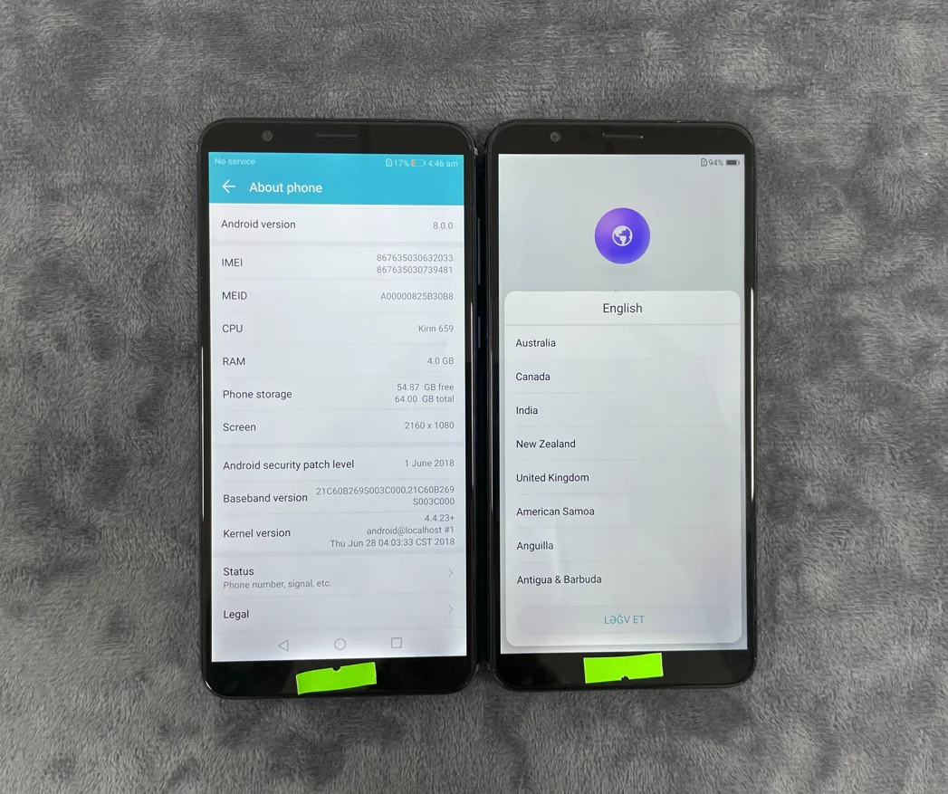 Wholesale Wholesale Original Unlocked Used Mobile Phone For Honor 7X 128GB Smartphone Dual SIM 8X 5X 7S Y9 Second Hand