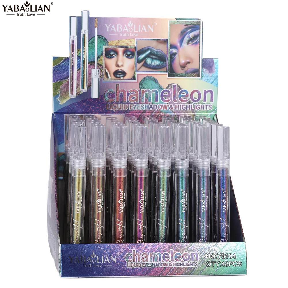 Chameleon Liquid Eyeshadow Metal Chameleon Makeup Lipgloss Shimmer Pigment Glitter Eye Shadow Lipstick Shine Diamond Eyeshadow