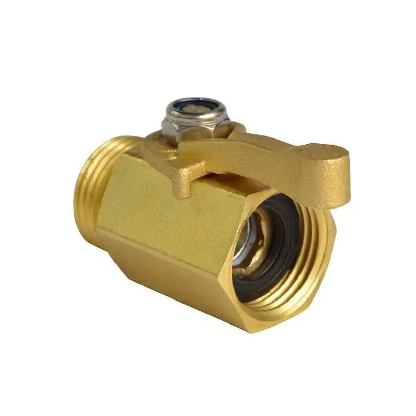 Brass Ball Valve Pipe Fittings Safety Irrigation For Water Use Flow Control 3 Way Hydraulic Proportional Straight Valve