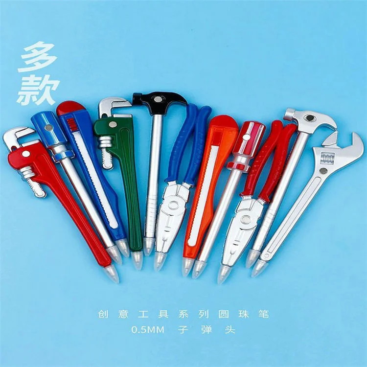 Hardware Tools Hammer Spanner Screwdriver Shape Multi Purpose Plastic Ball Pen