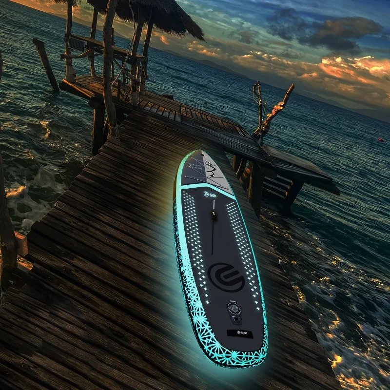 E SUP electric  shine paddle bord surfing  stand up board  flash Paddle Bord outdoor water play electric paddle board