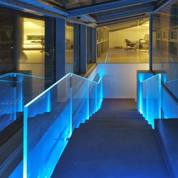 304 316 Stainless Steel Pipe Tube Stair Case Railings for Deck Aluminum U Channel Glass Led Raililng