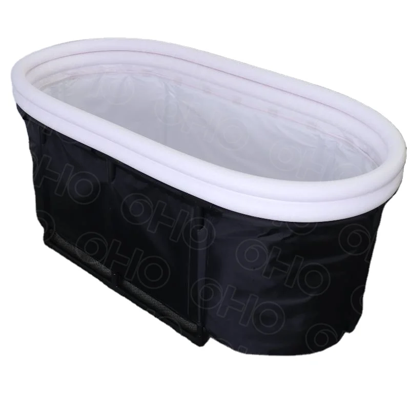 OHO 2024 New Trend Double Air Ring Portable Ice Bath Tub with red light Factory Direct Sale can Custom size logo