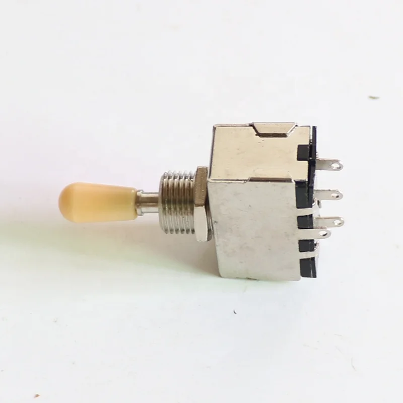  Оптовая продажа DIY электрогитары Запчасти Коробка стиль 3-сторонний выход переключения LP гитары переключатель с черным наконечником