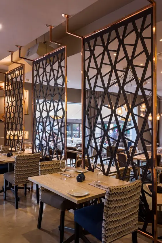 Hotel Decorative Stainless Steel Mirror Screen Modern Traditional Separator Room Divider