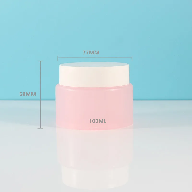 Round pp Plastic Pink 100g Face Cream Night Cream Day Cream jar supports custom LOGO