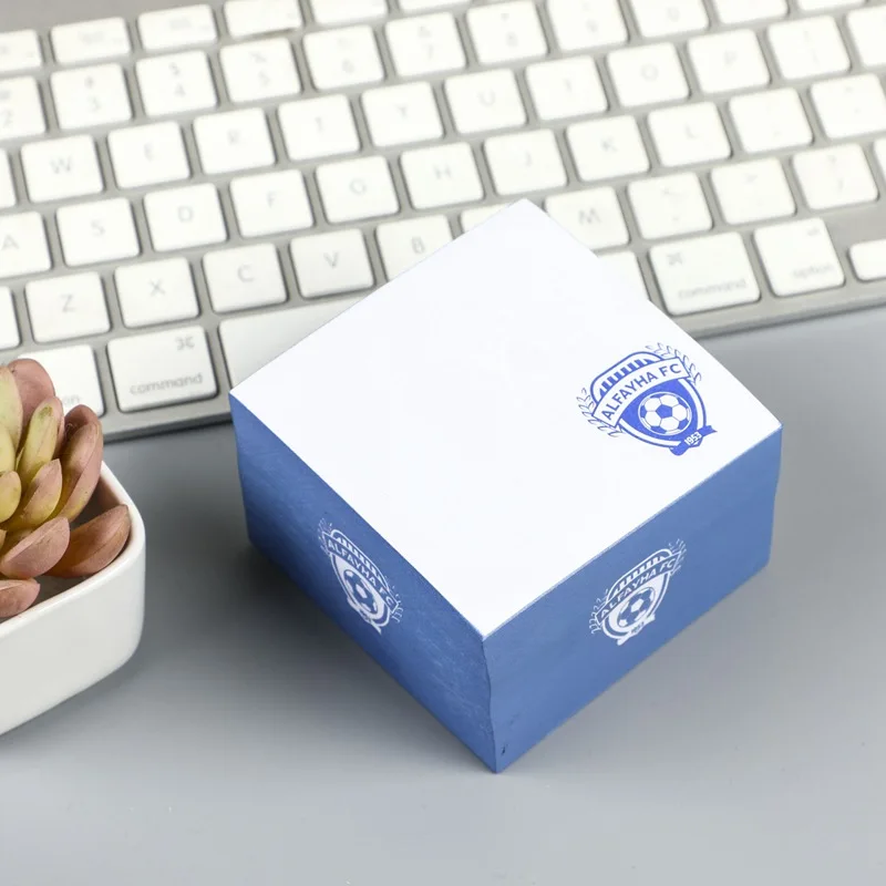 Custom Stationery Square Paper Sticky Notes Cube Promotional Notepad Blocks Post Sticky It Notes with Logo