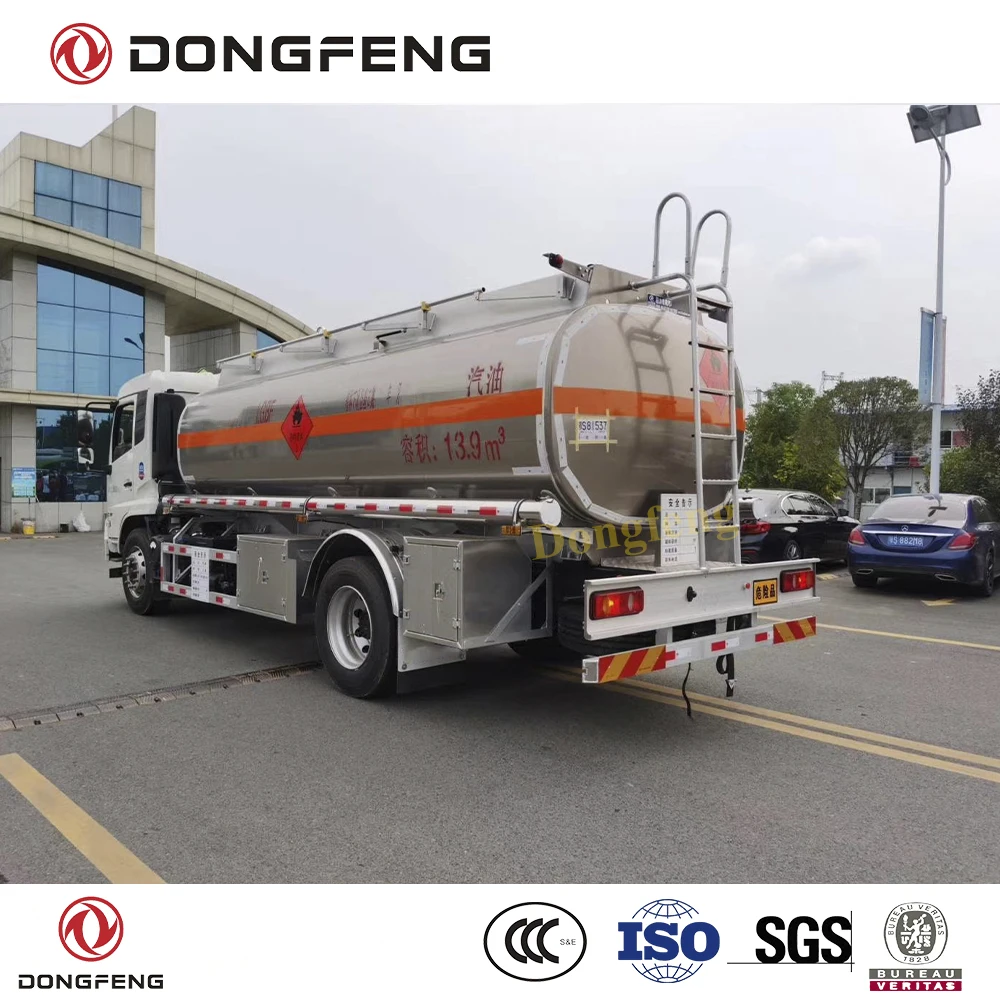 Dongfeng 4x2 RHD 10000 литровый масляный бак из алюминиевого сплава с
