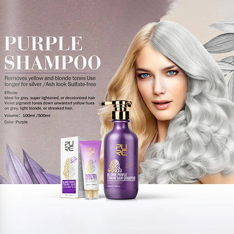 OEM Silver Shampoo for Blonde Hair Sulfate Free Wholesale Purple Shampoo