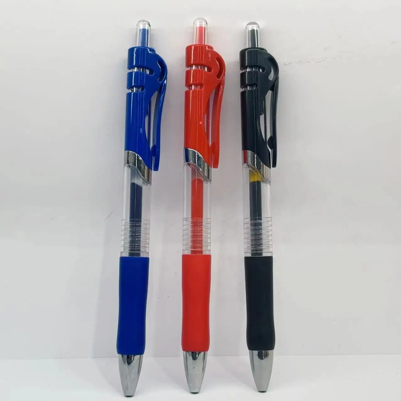 Stationery K35 Wholesale Custom Colored Retractable Gel Ink Pens Multi-color 0.7mm Writing Width Blue  Red Black