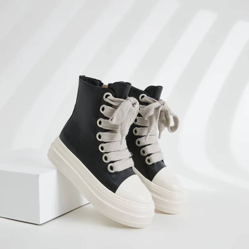 Q6633-2024 fashion high top shoes footwear women platform sneakers women trainers