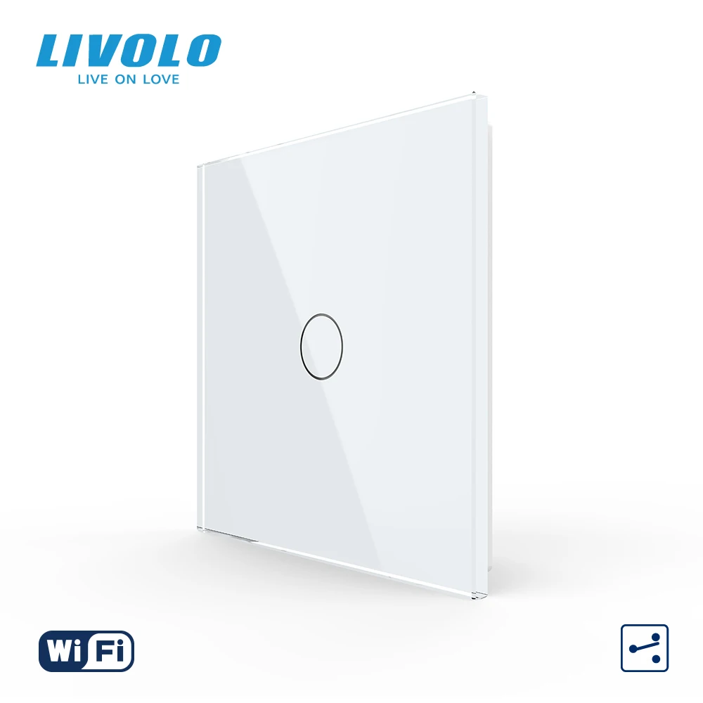 Livolo UK Standard 1gang 2ways Wifi Wall Light Touch Switch,Smart Sensor Wireless Control,Backlight Display