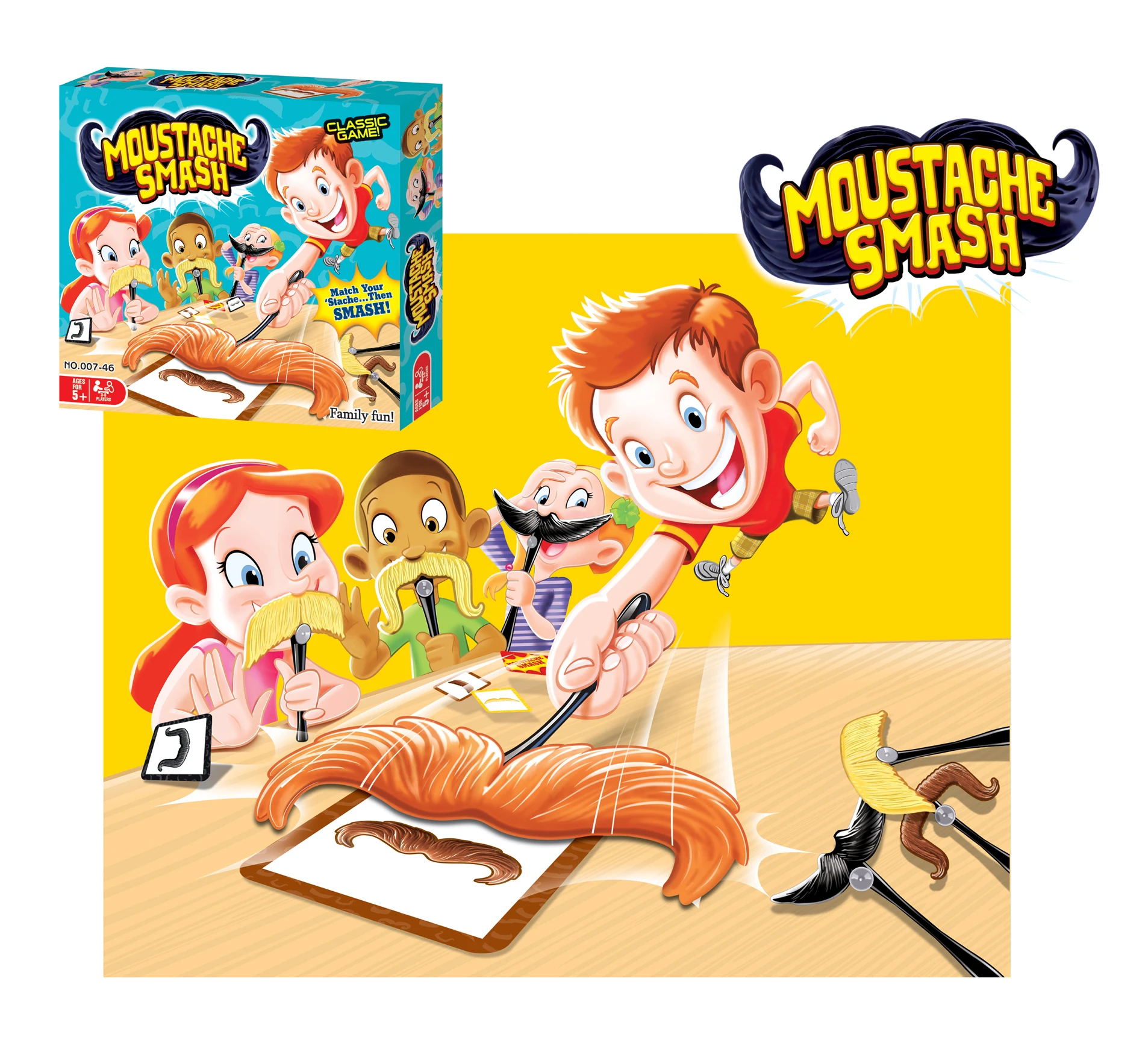 YIWU ALLAHINE Preschool Educational Toys Family Fun Game Interactive Table Board Moustache Smash Games