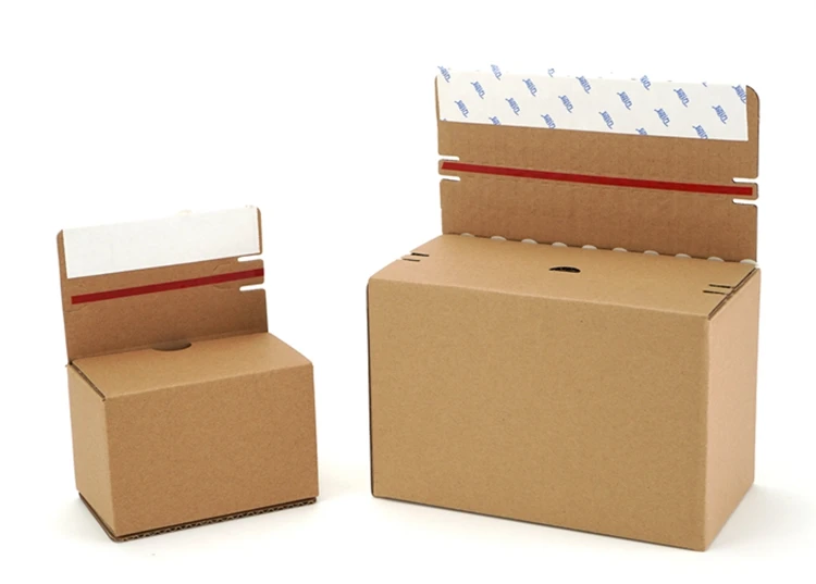 kraft brown corrugated carton packaging small single double wall shipping mailbox heavy duty cardboard box