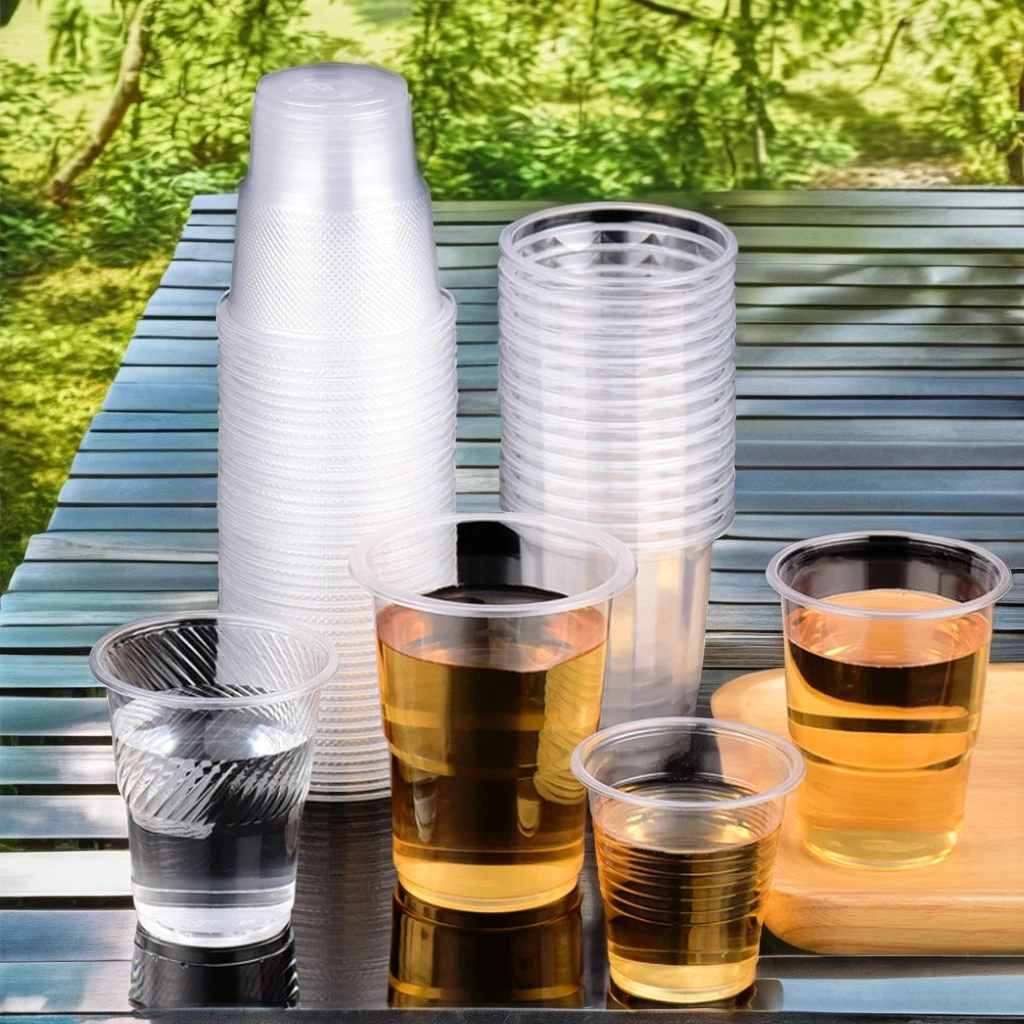 OEM 4oz 8oz 14oz 20oz Disposable Plastic Cups with Lids for Hot/Cold Drinks & Juice for Takeout Coffee & Juice Cups