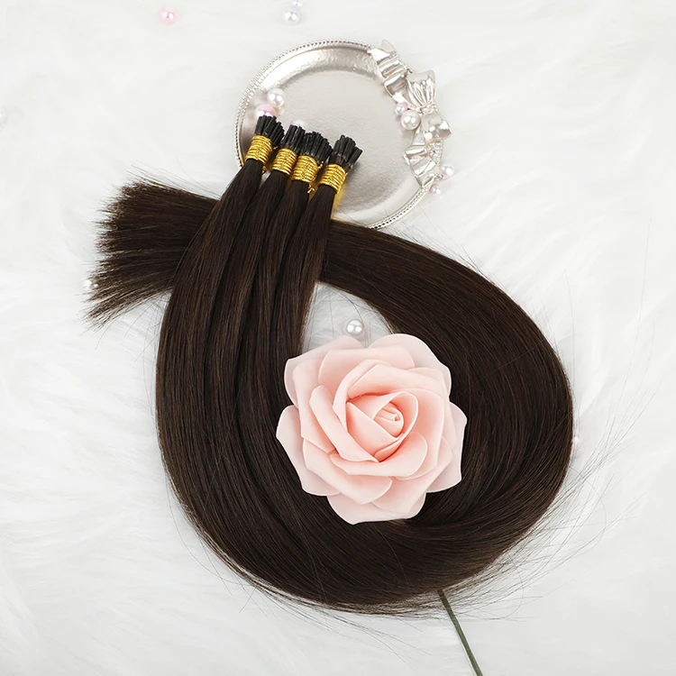 
Mongolia Raw Virgin Natural Black I Tip Pre Bonded Cuticle Aligned Human Hair Extensions 