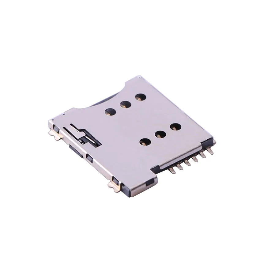 Cheap Price Kinghelm KH-SIM1616-6PIN micro sim socket 1.35mm high 6P Press Pop Up Micro SIM Card Connector