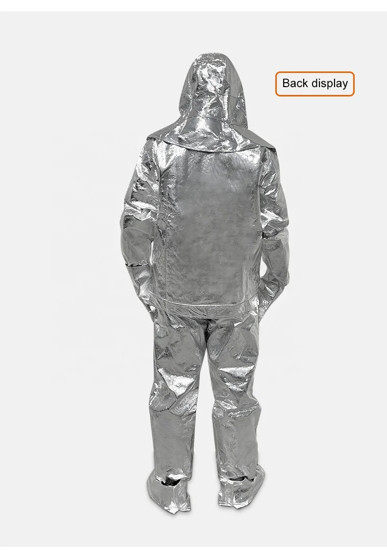 DA OEM High Temperature Resistant Safety Clothing Aluminum Foil Composite Aramid Heat Insulation Suit to 1000 Degrees Celsius